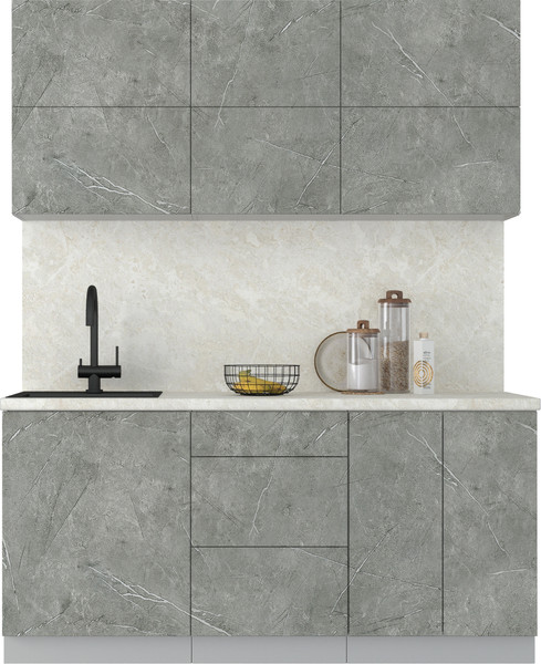 Изображение товара Кухонный гарнитур Интерлиния Мила Матте 1.7 А (керамика/керамика/опал светлый)