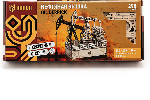 Изображение товара Сборная модель Drovo Нефтяная вышка с секретом / DR023