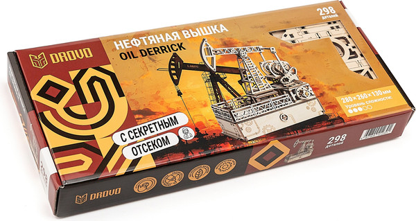 Изображение товара Сборная модель Drovo Нефтяная вышка с секретом / DR023