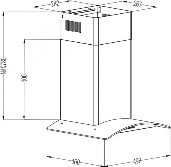 Изображение товара Вытяжка купольная Grand & Germes Brela Sensor (50, нержавеющая сталь)