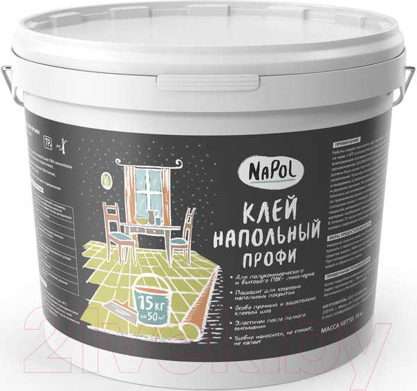 Изображение товара Клей для напольных покрытий Goldbastik NaPol Напольный профи (15кг)