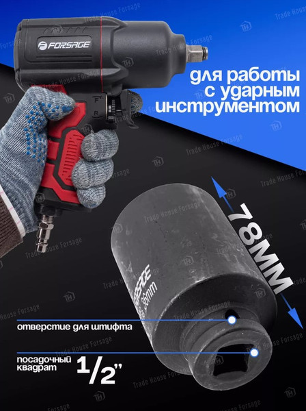 Изображение товара Головка слесарная Forsage F-4458536 (27094)