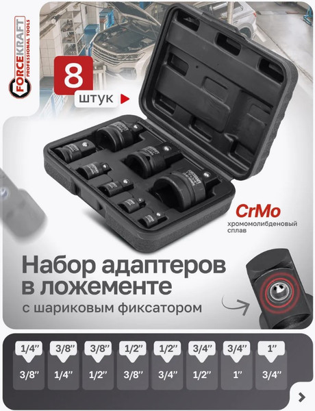 Изображение товара Набор головок слесарных ForceKraft FK-4089MPB (28165)