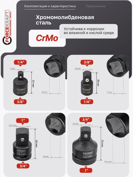 Изображение товара Набор головок слесарных ForceKraft FK-4089MPB (28165)