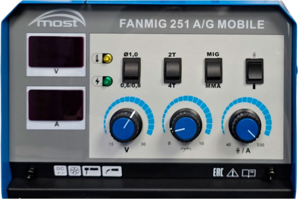 Изображение товара Полуавтомат сварочный Most Fanmig 251 A/G mobile с горелкой М24/3м / 51MW100012