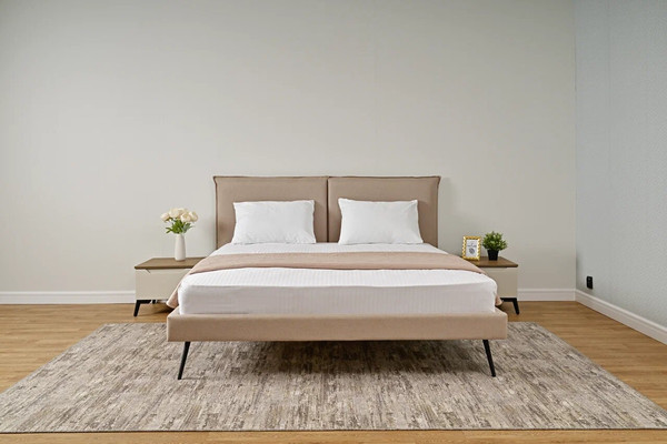 Изображение товара Двуспальная кровать ДСВ Сильвия 1.6 (лагуна бежевая)