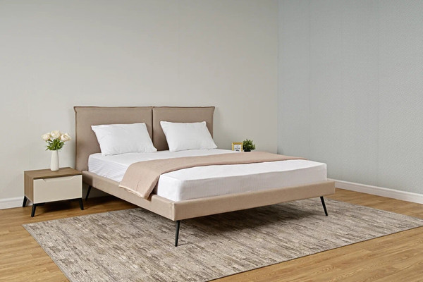 Изображение товара Двуспальная кровать ДСВ Сильвия 1.6 (лагуна бежевая)