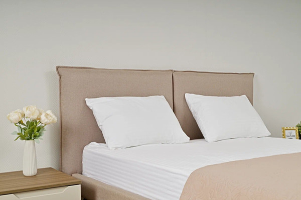 Изображение товара Двуспальная кровать ДСВ Сильвия 1.6 (лагуна бежевая)