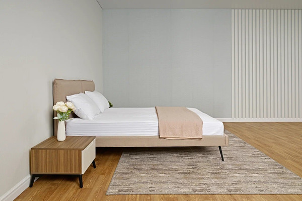 Изображение товара Двуспальная кровать ДСВ Сильвия 1.6 (лагуна бежевая)