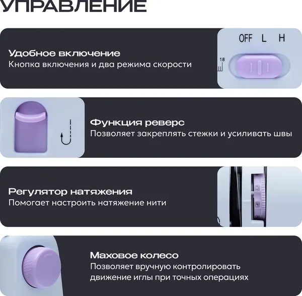 Изображение товара Швейная машина RAGEX R1101-100 (белый)