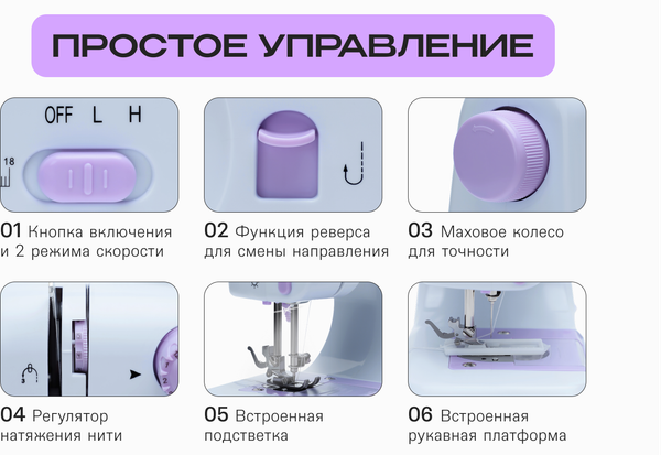 Изображение товара Швейная машина RAGEX R1101-100 (белый)