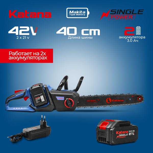 Изображение товара Пила цепная аккумуляторная Katana DT2103-PRO / KDT2103PRO.00