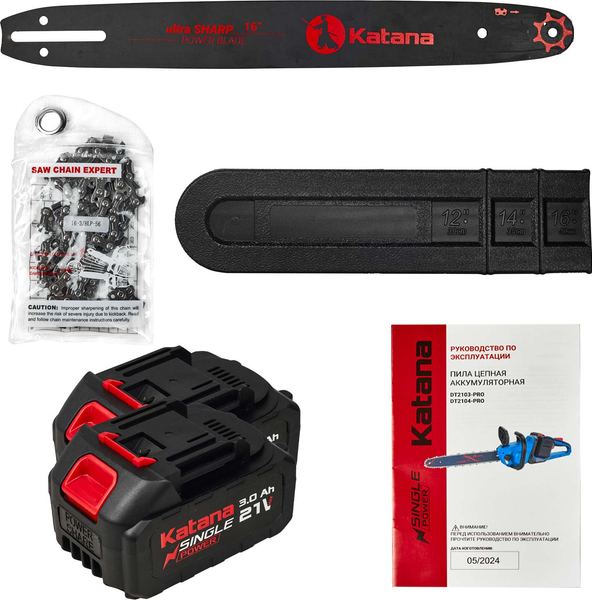 Изображение товара Пила цепная аккумуляторная Katana DT2103-PRO / KDT2103PRO.00