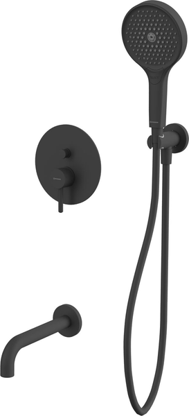 Изображение товара Душевой гарнитур со смесителем Whitecross Y YSET06TOPBL (черный матовый)