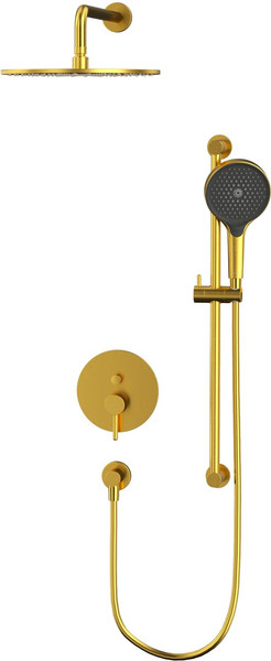 Изображение товара Душевая система со смесителем Whitecross Y YSET05TOPGLB (брашированное золото)