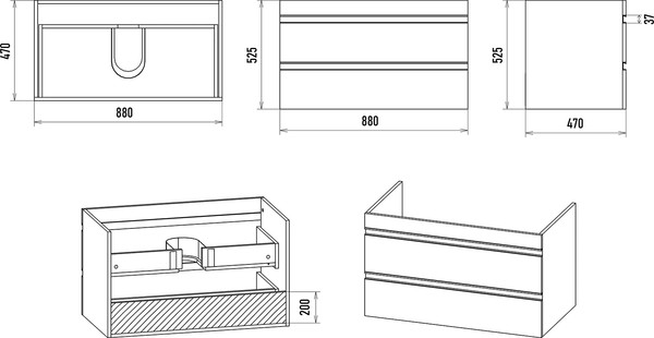 Изображение товара Тумба с умывальником Misty Ингрид 90 / П-Инг-01090-011П2Я+10.150.00900.001