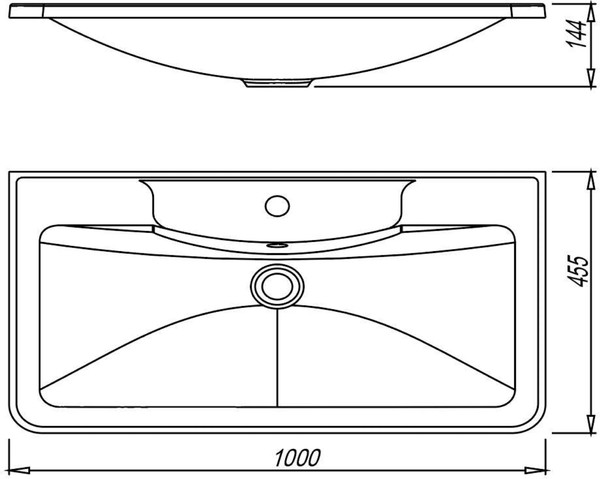 Изображение товара Тумба с умывальником Misty Атлантик 100 / П-Атл-01100-0112Я+10.020.01000.001