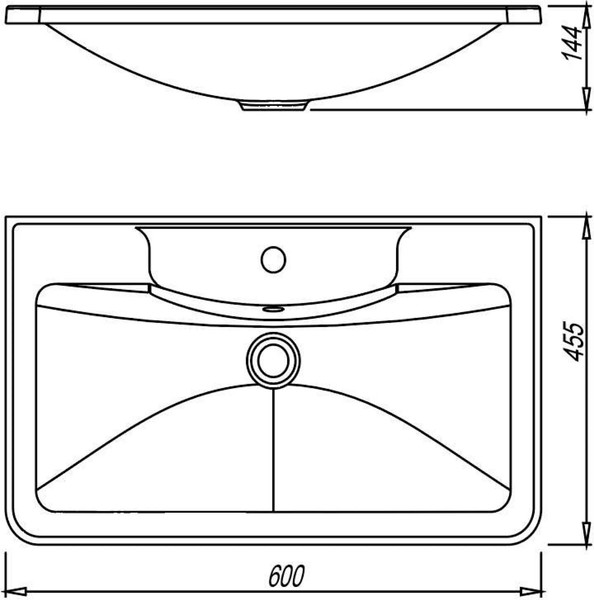 Изображение товара Тумба с умывальником Misty Атлантик 60 / П-Атл-01060-011П2Я+10.020.00600.001