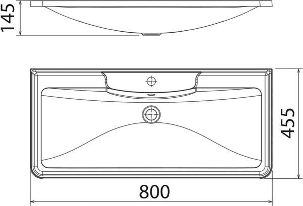Изображение товара Тумба с умывальником Misty Атлантик 80 / П-Атл-01080-011П2Я+10.020.00800.001