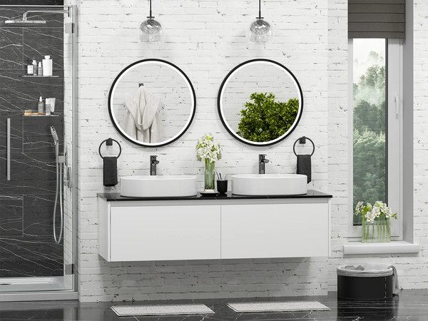 Изображение товара Тумба с умывальником Misty Виста 150 / П-Вис-09150-012Я+УТ000025082+MU0055B-GWх2