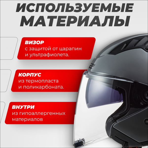 Изображение товара Мотошлем LS2 OF600 Copter 2 (S, серый матовый)
