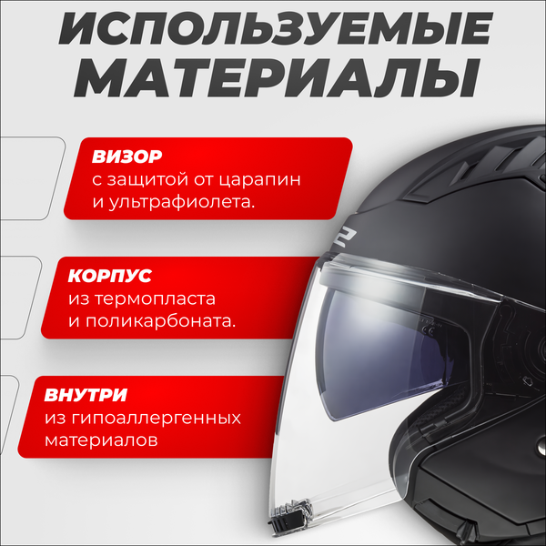 Изображение товара Мотошлем LS2 OF600 Copter 2 (S, черный матовый)