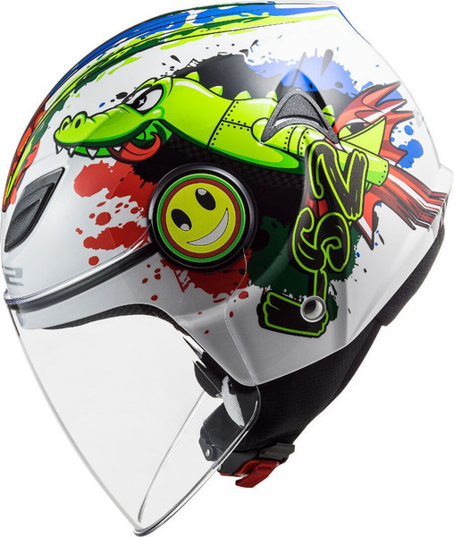 Изображение товара Мотошлем LS2 OF602 Funny Croco (M, белый глянцевый)