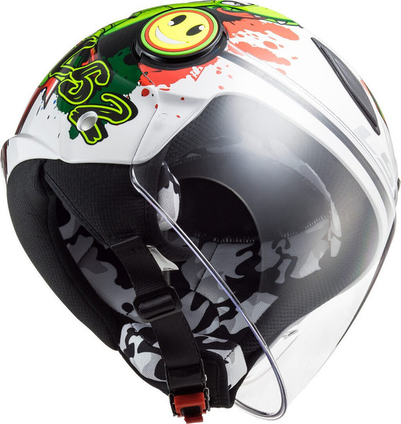 Изображение товара Мотошлем LS2 OF602 Funny Croco (M, белый глянцевый)