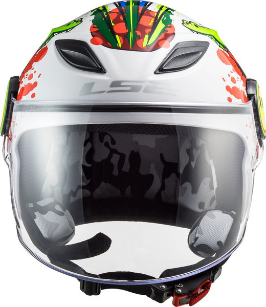 Изображение товара Мотошлем LS2 OF602 Funny Croco (M, белый глянцевый)