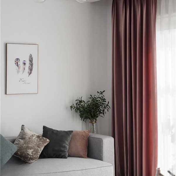 Изображение товара Комплект штор Soft Lines Бархат 9102G-A25 (300x240, пыльная роза)