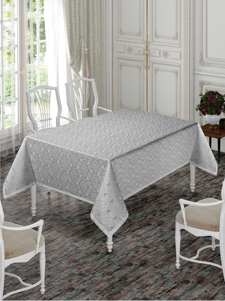 Изображение товара Скатерть DO&CO Karanfil 160x220 / 12222 (серый)
