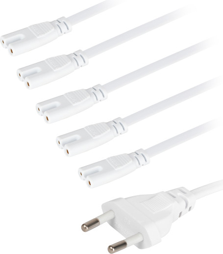 Изображение товара Кабель для фитосветильника ЭРА 5х IEC C7 2pin 2m+timer / Б0066923