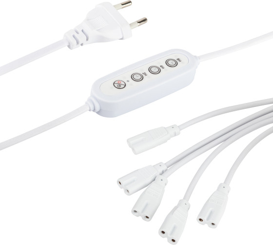 Изображение товара Кабель для фитосветильника ЭРА 5х IEC C7 2pin 2m+timer / Б0066923