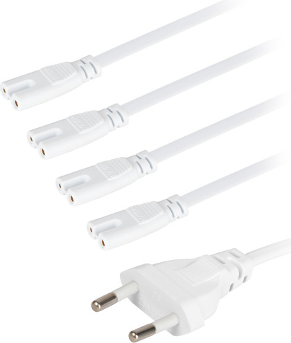 Изображение товара Кабель для фитосветильника ЭРА 4х IEC C7 2pin 2m+timer / Б0066964