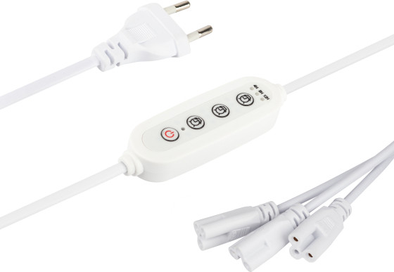 Изображение товара Кабель для фитосветильника ЭРА 3х IEC C7 3pin 2m+ timer / Б0066949