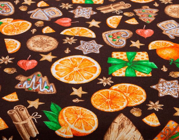 Изображение товара Скатерть АртПостель Цитрус коричневый СБ.150*260