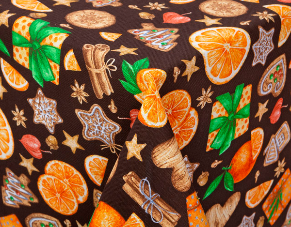 Изображение товара Скатерть АртПостель Цитрус коричневый СБ.150*260