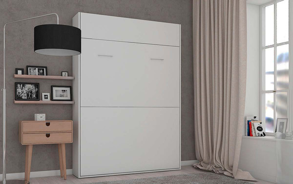 Изображение товара Шкаф-кровать трансформер Макс Стайл Studio Egger 18мм 140x200 (белый классический W960 ST7)
