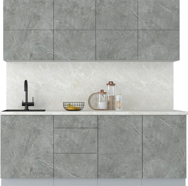 Изображение товара Кухонный гарнитур Интерлиния Мила Матте 2.1 А (керамика/керамика/опал светлый)