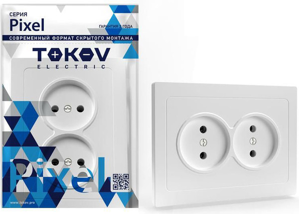 Изображение товара Розетка Tokov Electric Pixel TKE-PX-R2F-C34