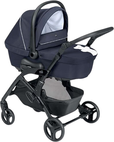 Изображение товара Детская универсальная коляска Cam Tris Fluido Easy 3 в 1 / ART877019-T950 (белый медвежонок/синий-черный)
