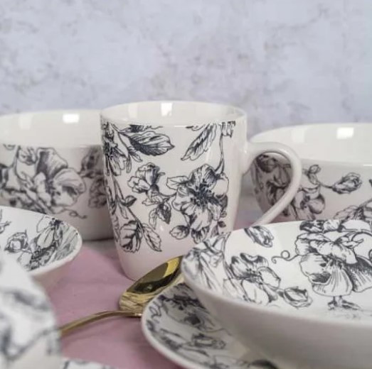 Изображение товара Тарелка столовая обеденная Crystar Botanica CND011 (серый)