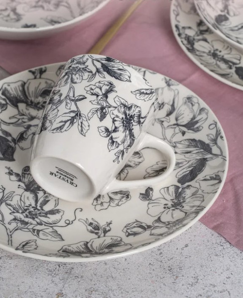 Изображение товара Тарелка столовая обеденная Crystar Botanica CND011 (серый)