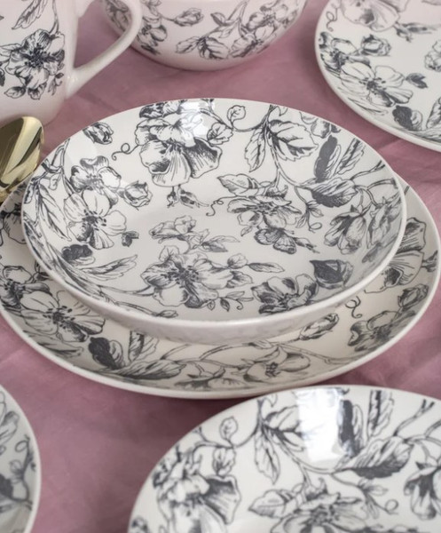 Изображение товара Тарелка столовая обеденная Crystar Botanica CND011 (серый)