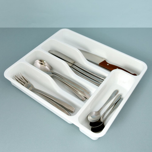 Изображение товара Органайзер для столовых приборов Мультидом 740 006 (белый)