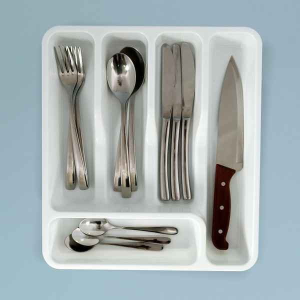 Изображение товара Органайзер для столовых приборов Мультидом 740 006 (белый)