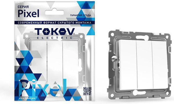 Изображение товара Выключатель Tokov Electric Pixel TKE-PX-V3-C34 (айс)