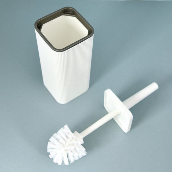 Изображение товара Ершик для унитаза Мультидом Риф 132 658 (белый/серебристый)