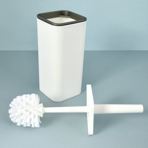 Изображение товара Ершик для унитаза Мультидом Риф 132 658 (белый/серебристый)