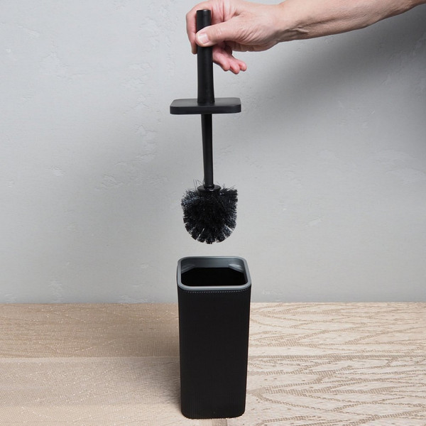 Изображение товара Ершик для унитаза Мультидом Риф 132 758 (черный/серебристый)